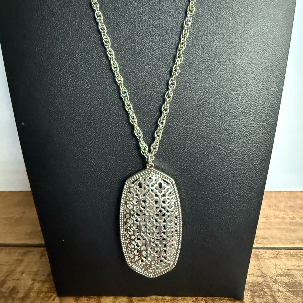 Kendra Scott Rae  Filigree Silver Chain Necklace